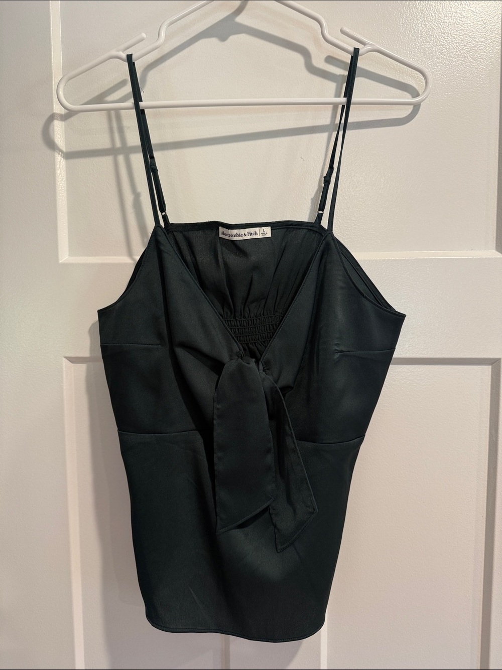 Abercrombie & Fitch hunter green  Tie-Front Spaghetti Strap Cami